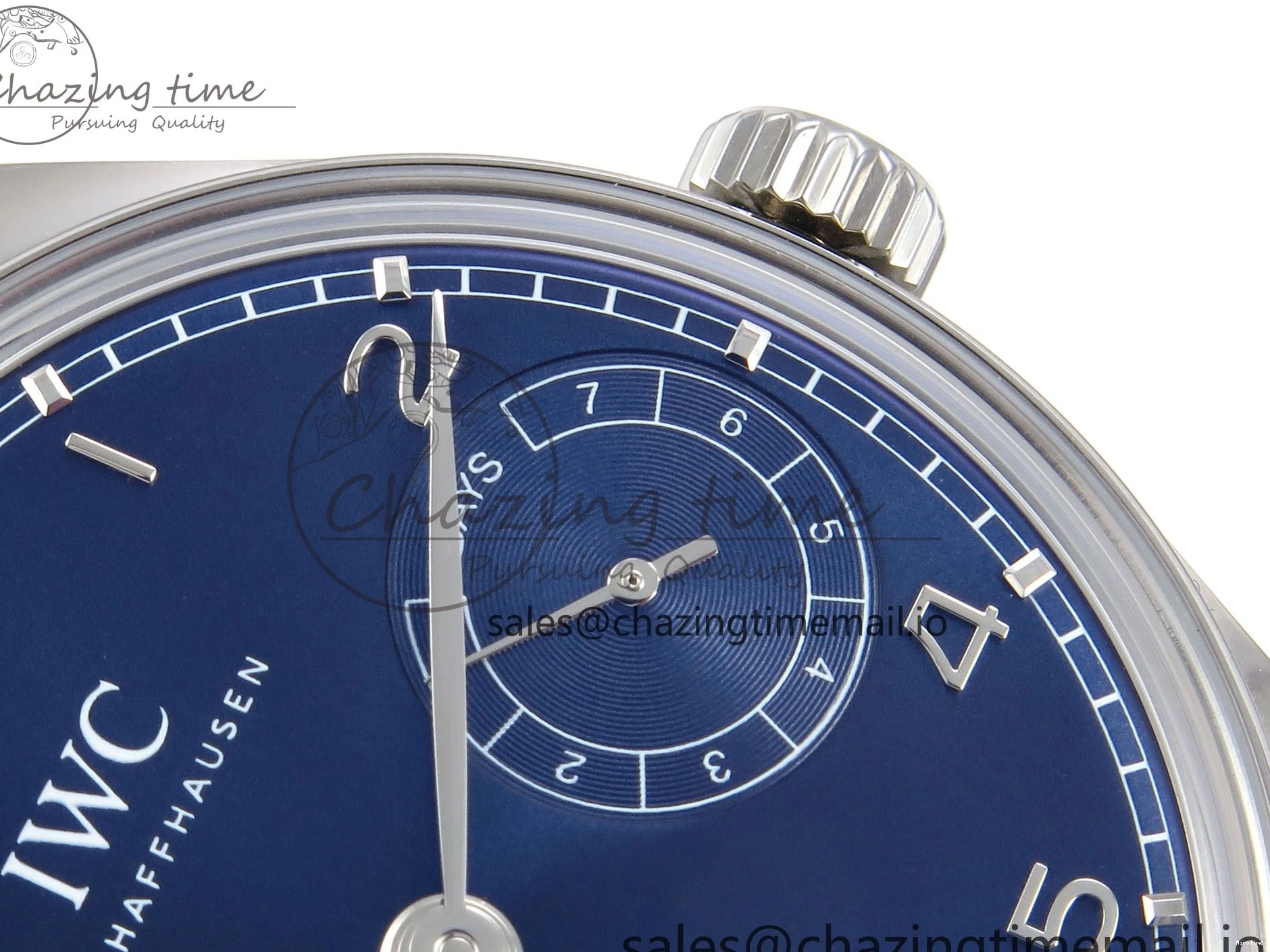 MIROTIME 0127 Portugieser Automatic SS IW501704 APSF 1:1 Best Edition Blue Dial on Black Leather Strap A HighPerformance 7008